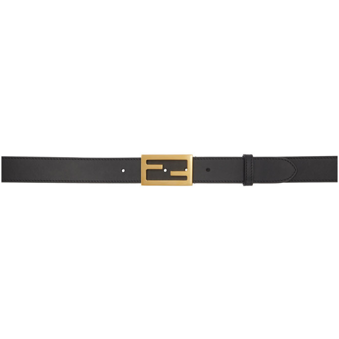 Fendi Black Leather Forever Fendi Belt Fendi