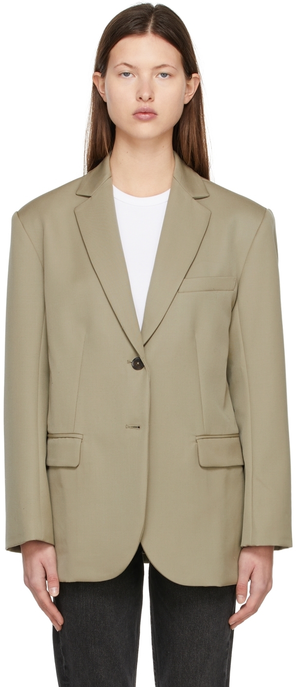 ANINE BING Green Quinn Blazer