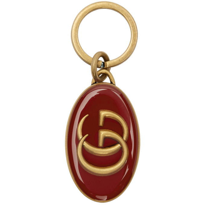 Verzamelen Indringing Kilometers Gucci Red and Gold GG Keychain Gucci