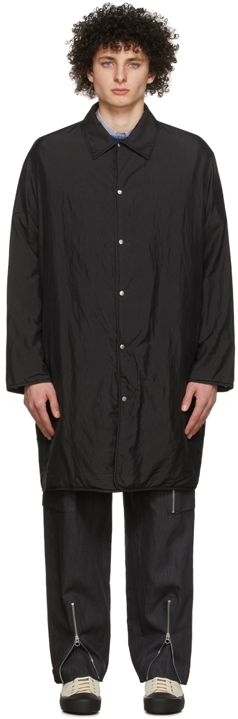 Jil Sander Black Nylon Coat Jil Sander