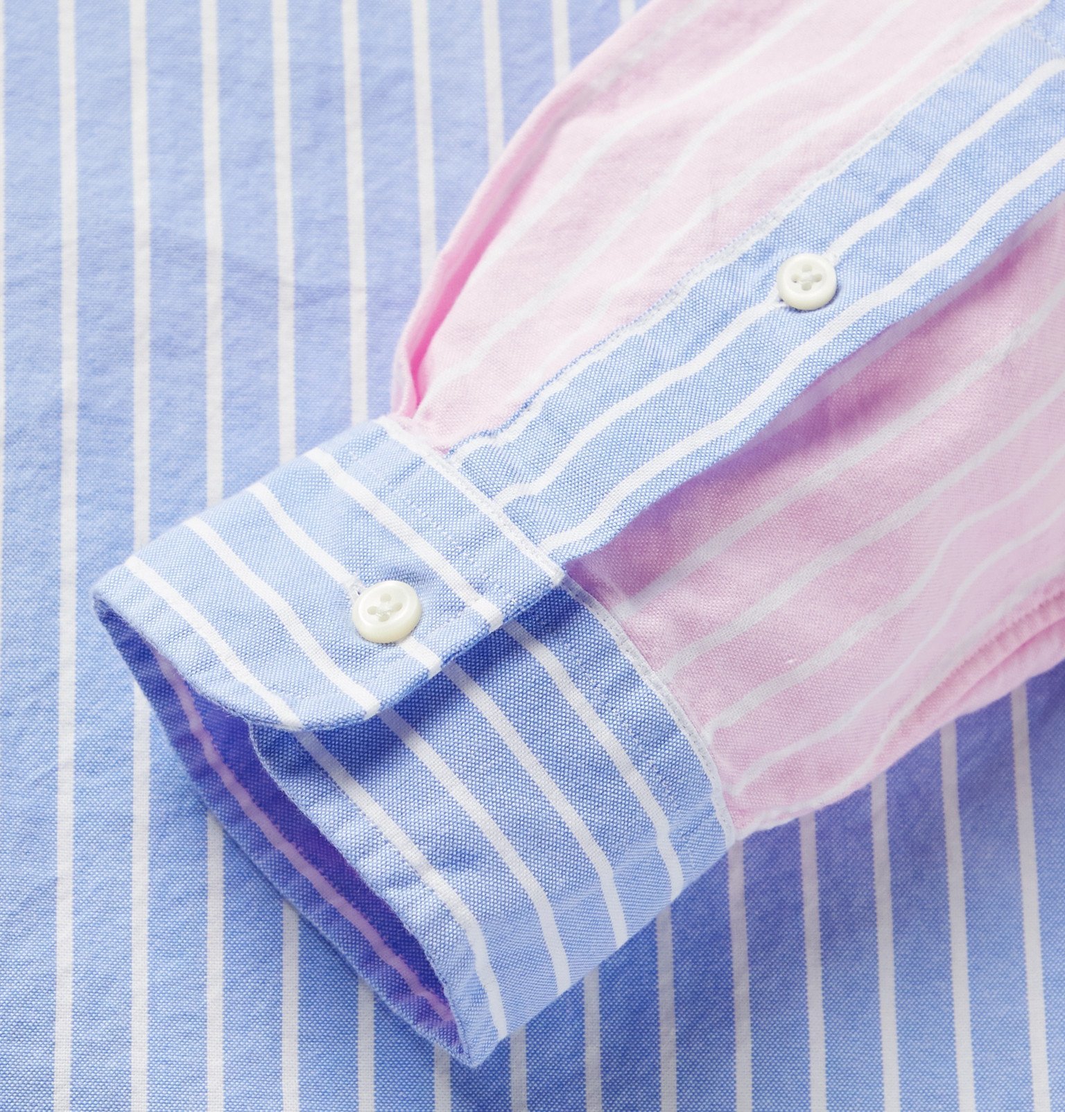 Polo Ralph Lauren - Button-Down Collar Colour-Block Striped Cotton 