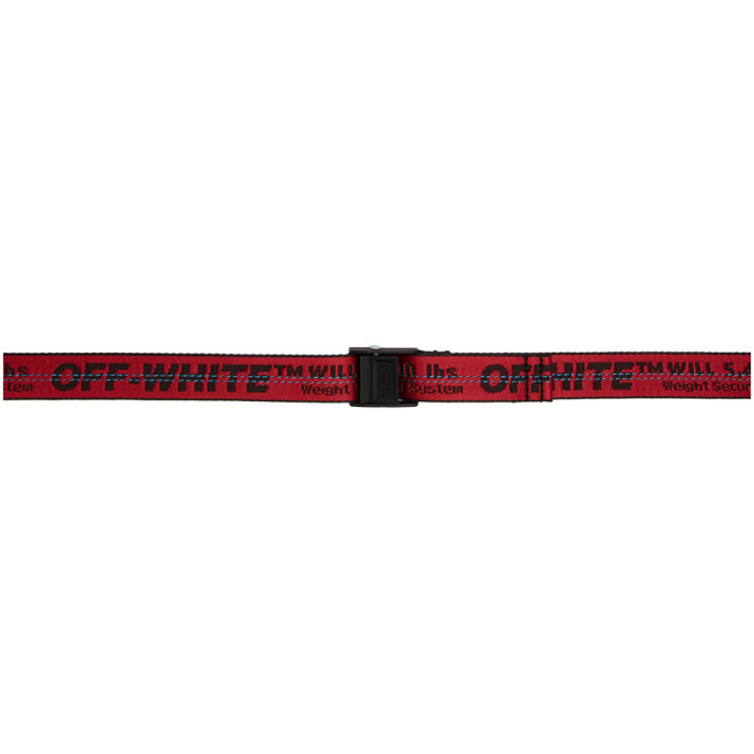 Off-White Red Mini Industrial Belt Off-White
