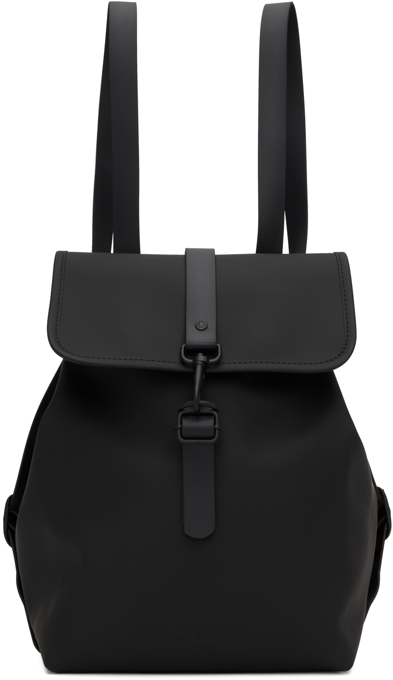 RAINS Black Bucket Backpack Rains