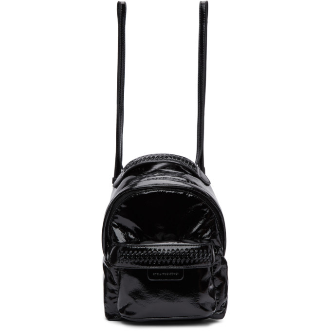 black patent backpack