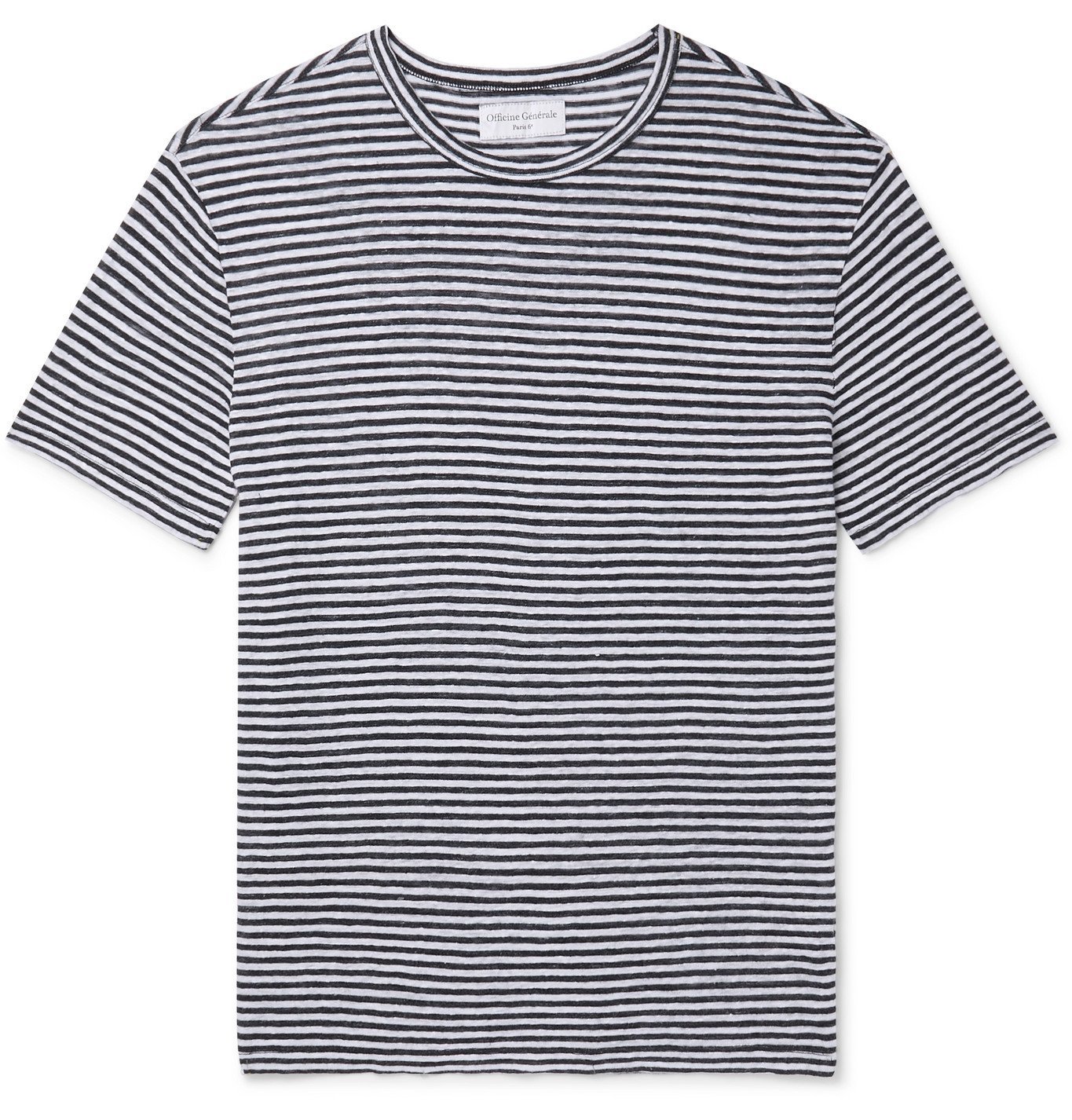 OFFICINE GÉNÉRALE - Striped Linen T-Shirt - Multi Officine Creative