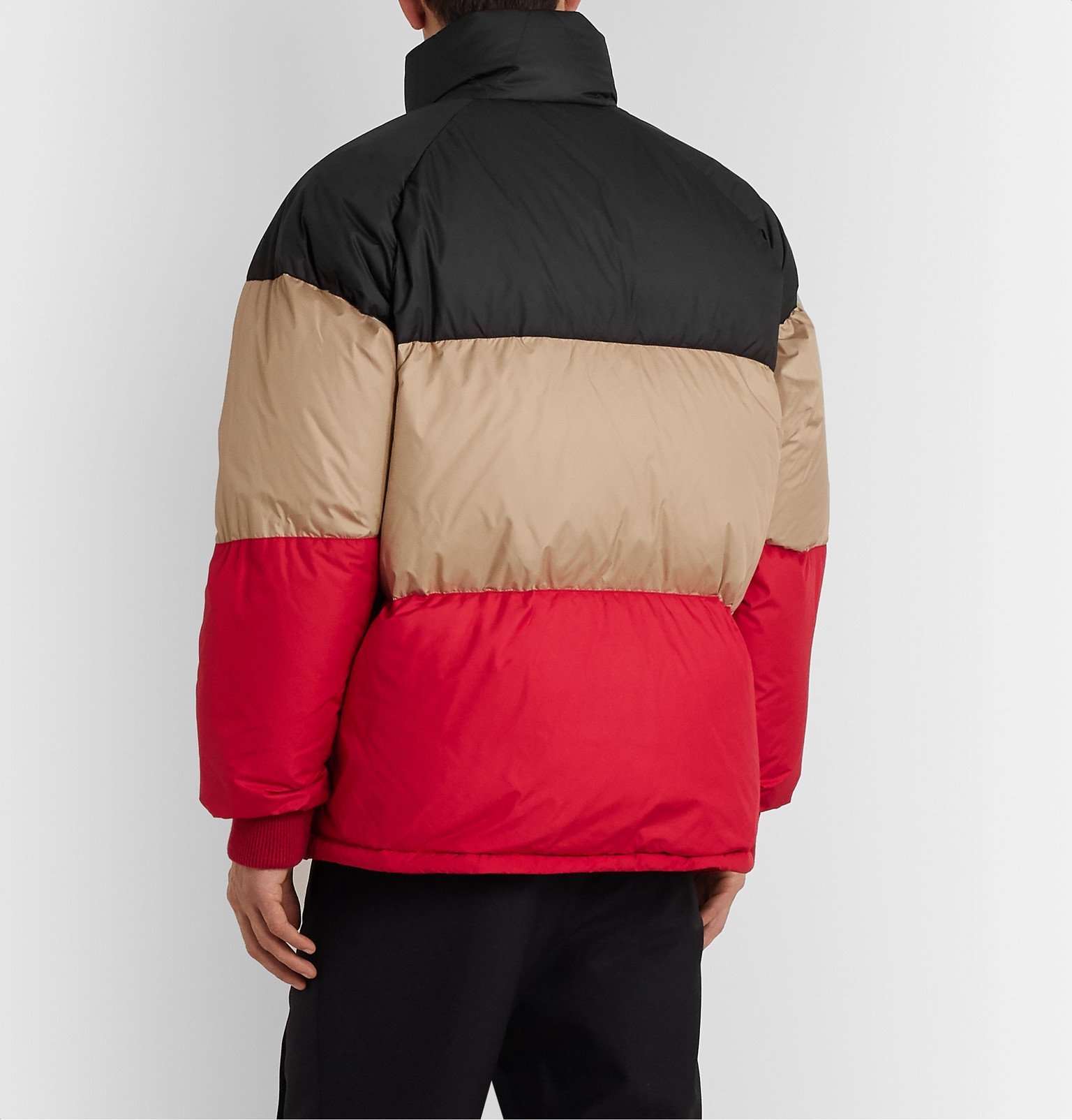 Burberry - Logo-Appliquéd Colour-Block Shell Down Jacket - Multi Burberry