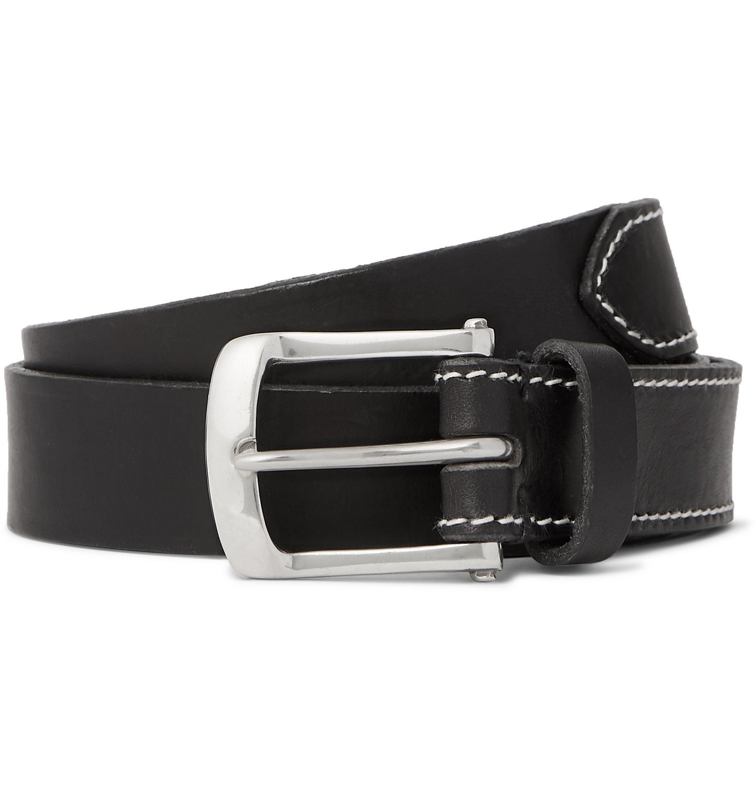 Oliver Spencer - 3cm Black Leather Belt - Black