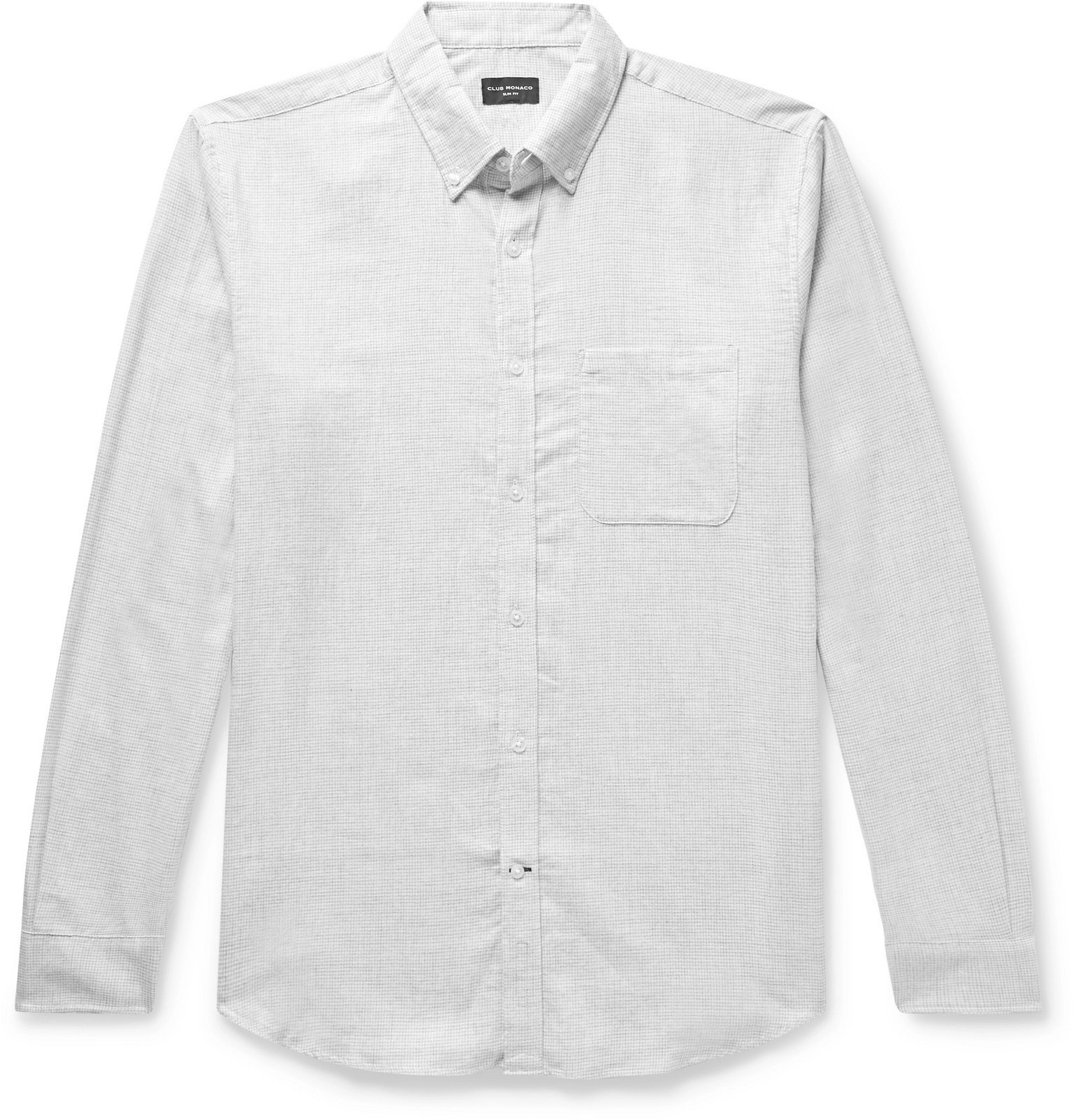 Slim-Fit Button-Down Collar Puppytooth 
