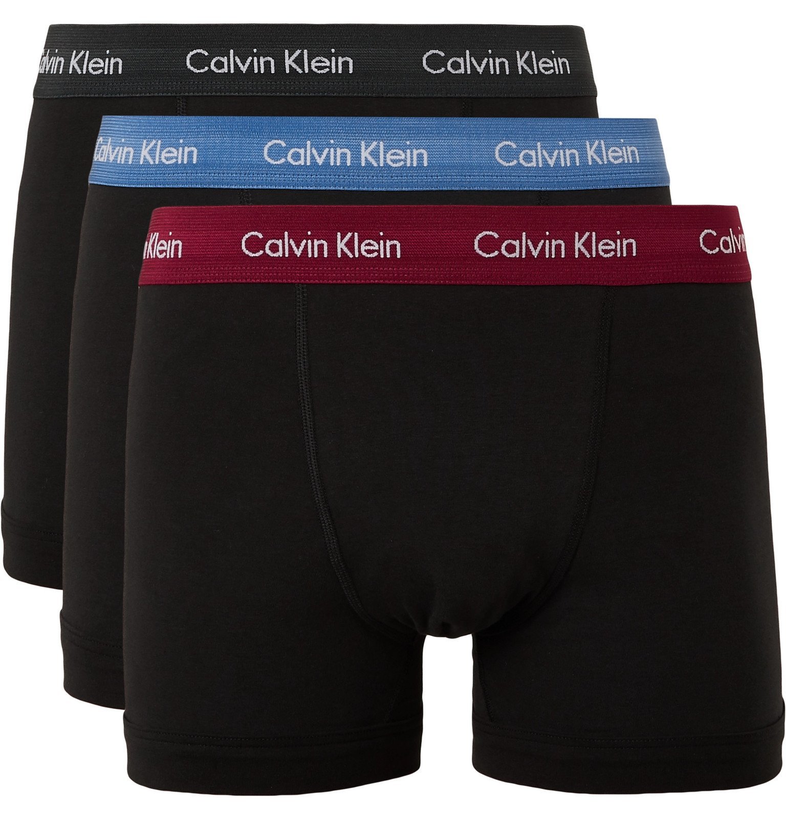 Calvin Klein - Three-Pack Stretch-Cotton Boxer Briefs Black Calvin Klein Underwear
