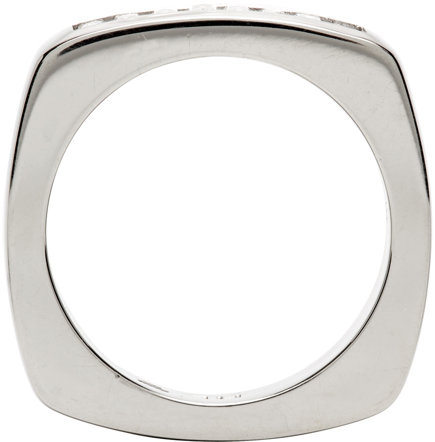 Hatton Labs Silver Stacked Baguette Ring Hatton Labs