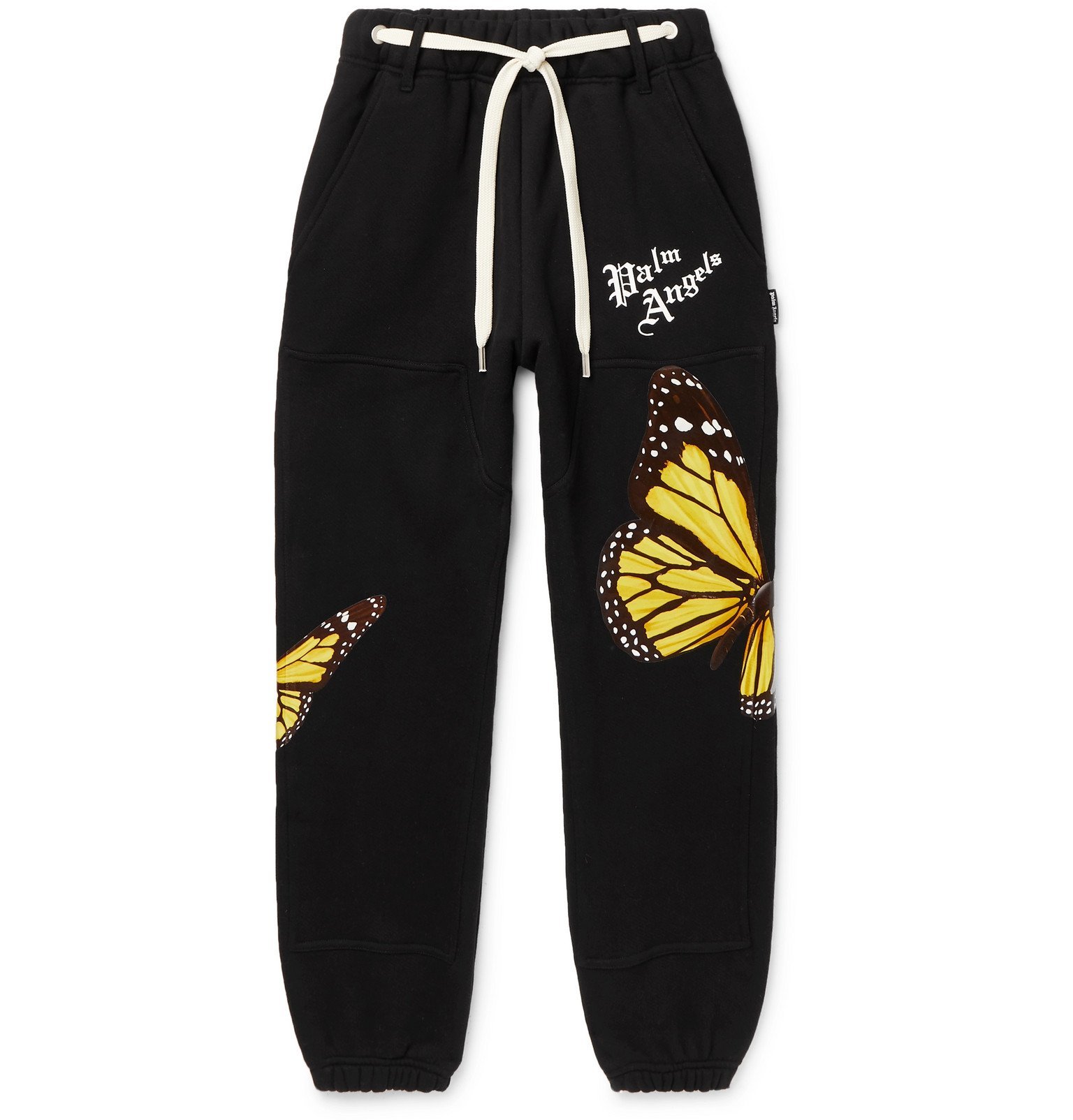 Palm Angels - Tapered Printed Cotton-Jersey Sweatpants - Black 