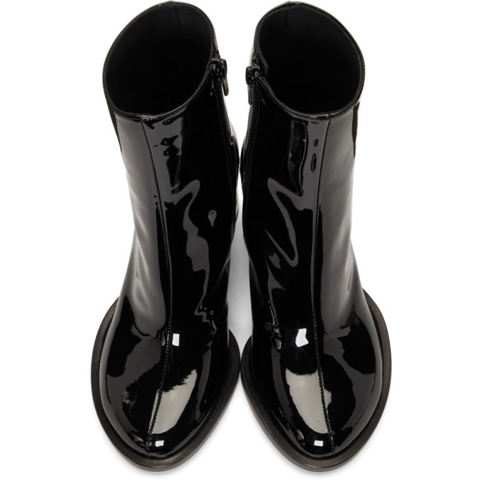 ann demeulemeester banana heel boots