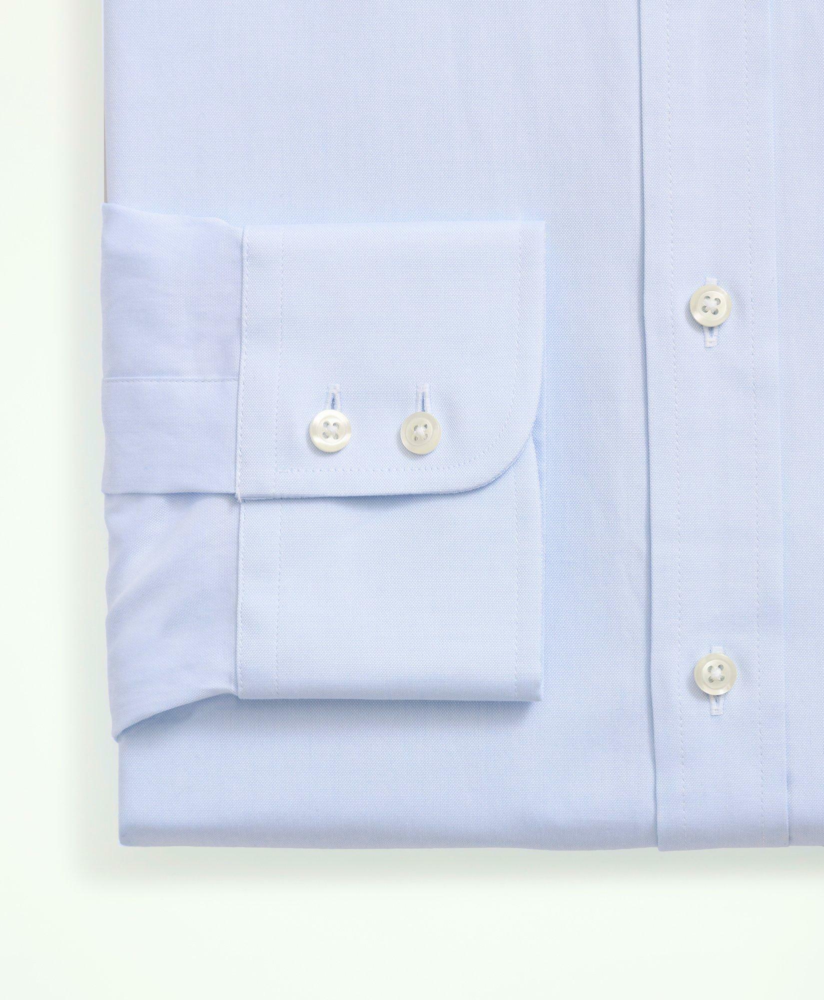 Brooks Brothers Men's X Thomas Mason Cotton Pinpoint Oxford English Collar Dress Shirt | Light Blue