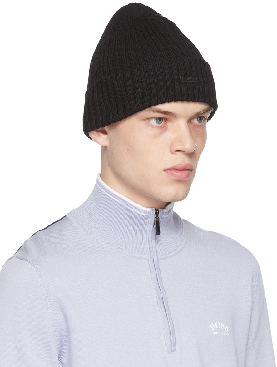 Boss Black Wool Logo Beanie BOSS