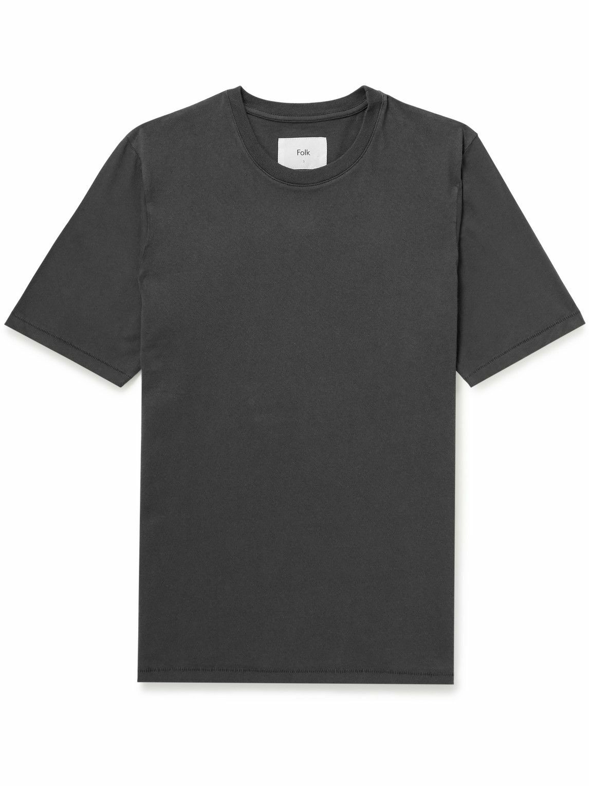 Folk - Garment-Dyed Cotton-Jersey T-Shirt - Black Folk