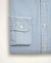 Brooks Brothers Men's Regent Regular-Fit American-Made Oxford Cloth Button-Down Stripe Dress Shirt | Blue