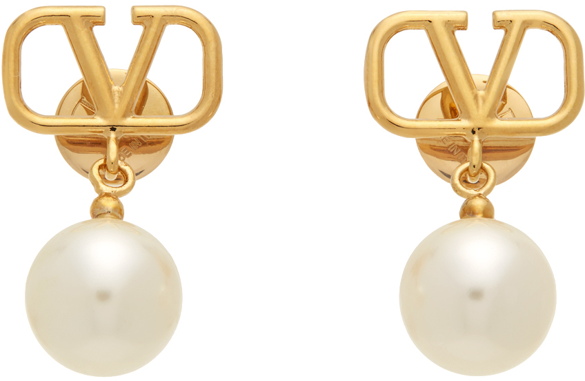 Valentino Garavani Gold VLogo Pearl 