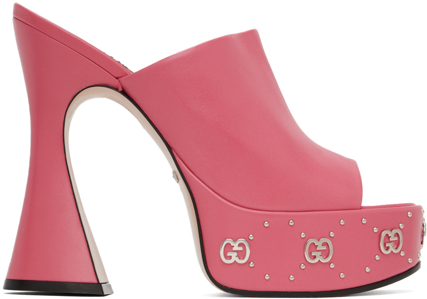 gucci jelly sandals pink