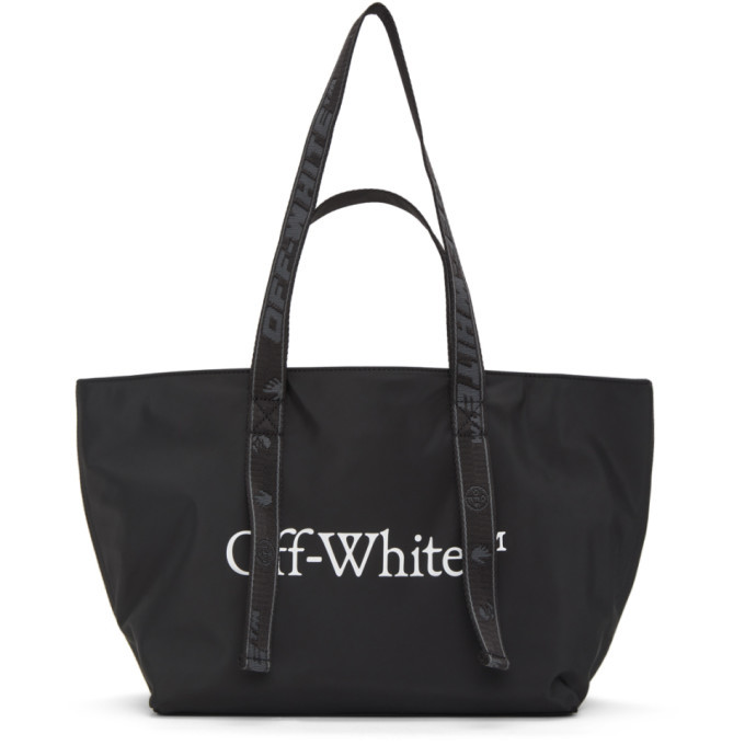 OffWhite Black Nylon Small Commercial Tote OffWhite