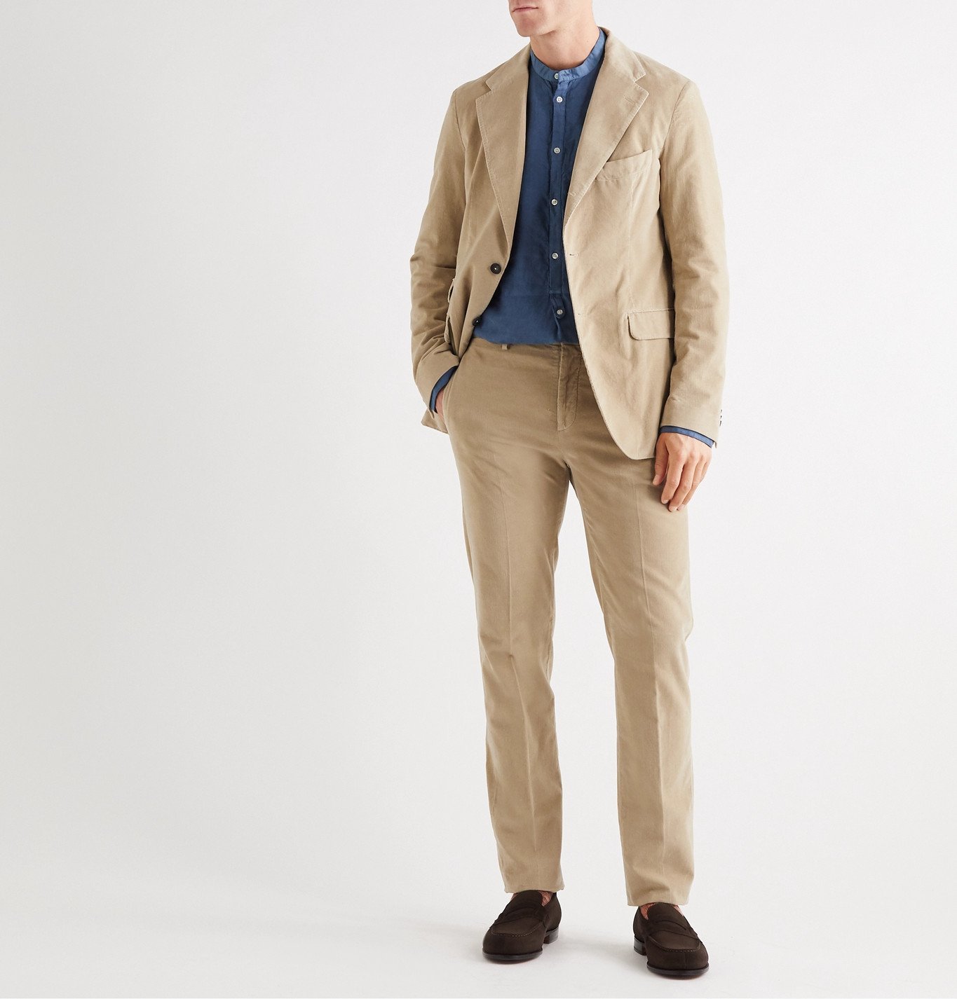 Massimo Alba - 007 Sloop Slim-Fit Cotton-Corduroy Suit - Neutrals ...