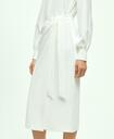 Brooks Brothers Women's Crepe Faux Wrap Dress | White