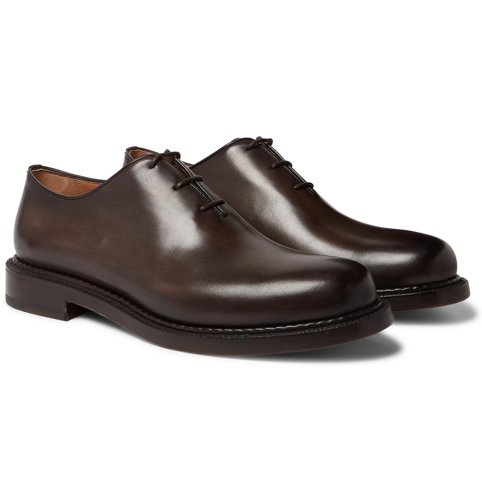 Berluti - 1895 Venezia Leather Oxford Shoes - Brown Berluti