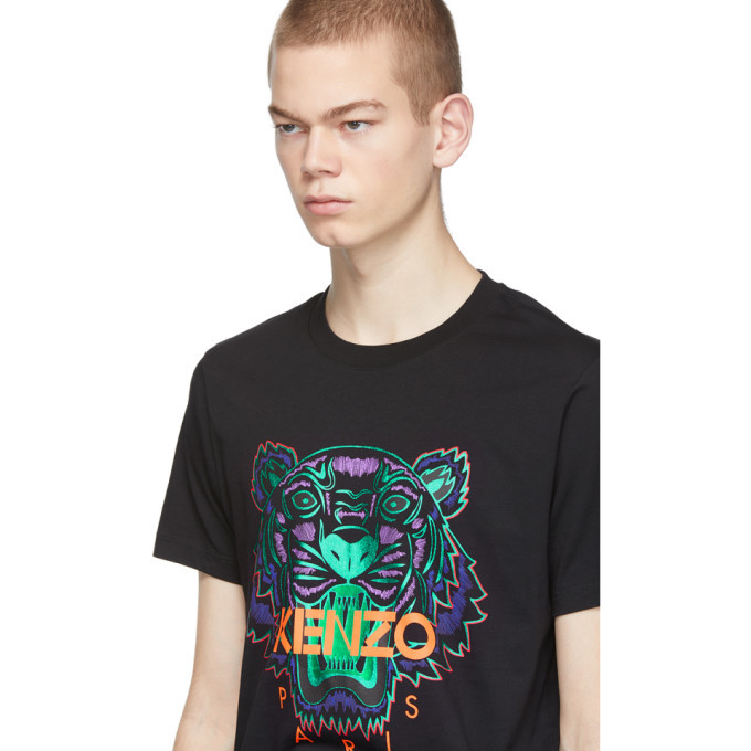 Kenzo Black Limited Edition Holiday Tiger T-Shirt Kenzo