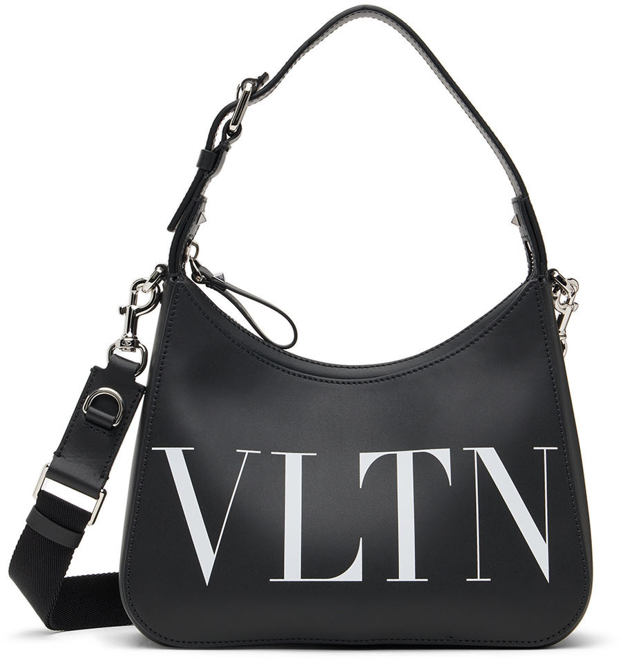 Valentino Garavani Black VLTN Messenger Bag Valentino Garavani