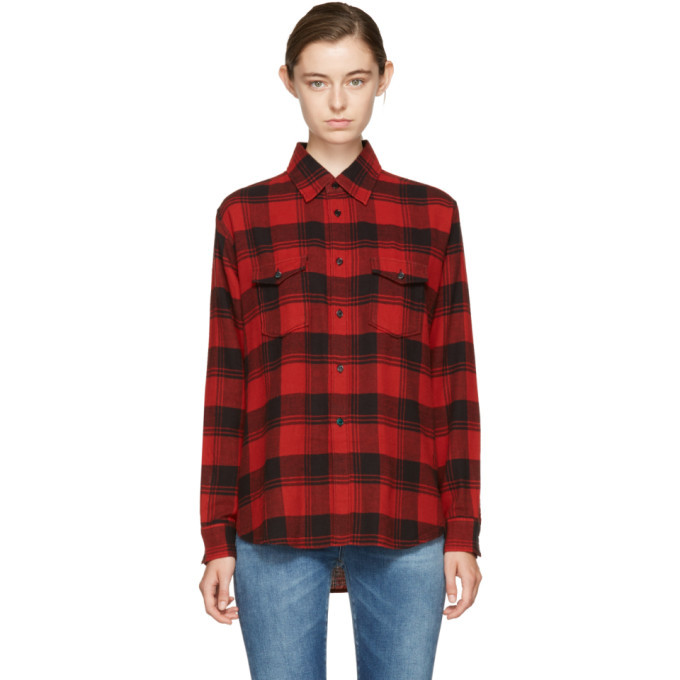 ysl plaid shirt