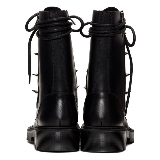 Vetements Black Spiked Army Boots Vetements