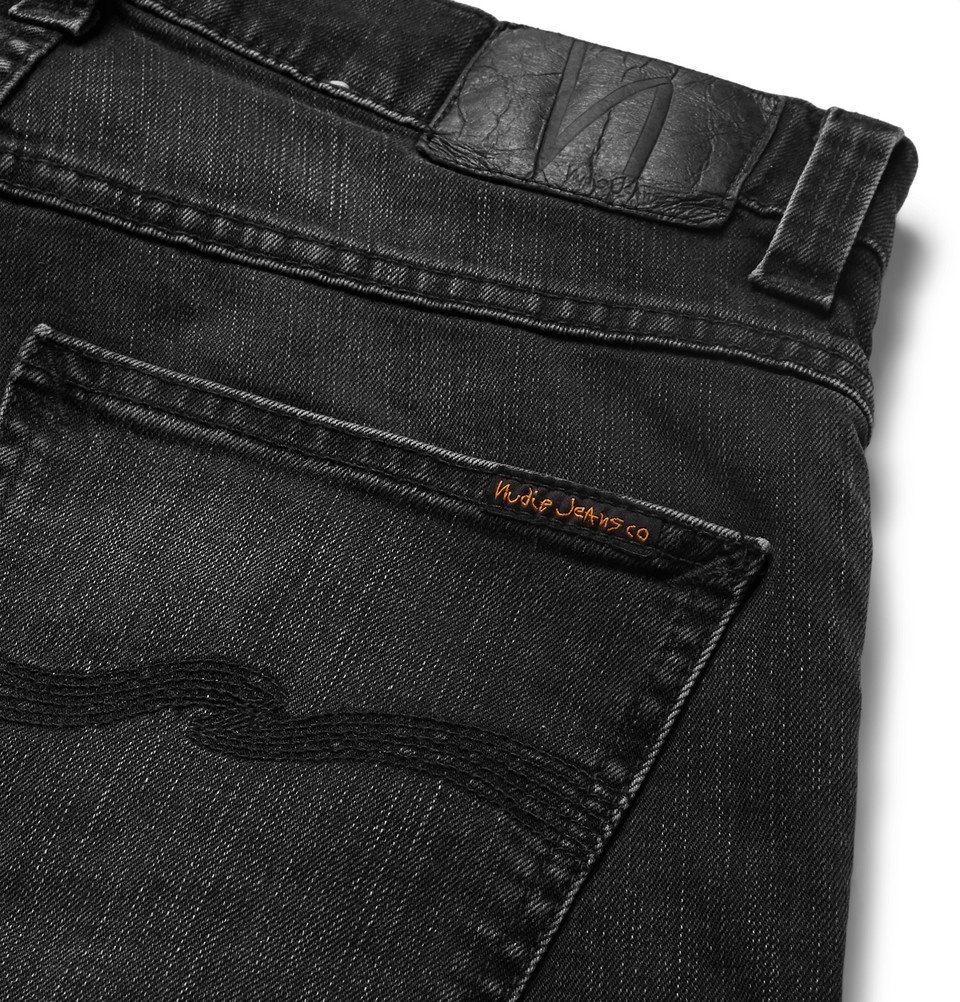 Nudie Jeans - Grim Tim Slim-Fit Organic Denim Jeans - Black Nudie Jeans Co