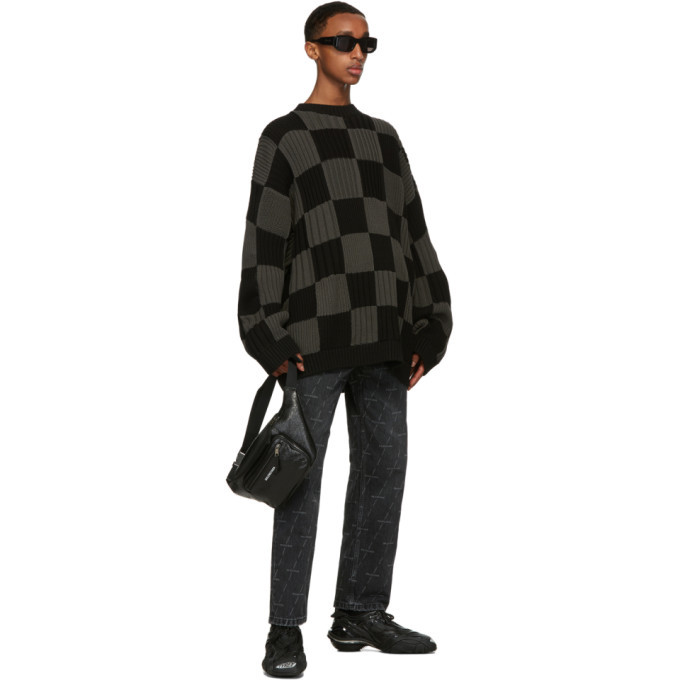 balenciaga checkered sweater