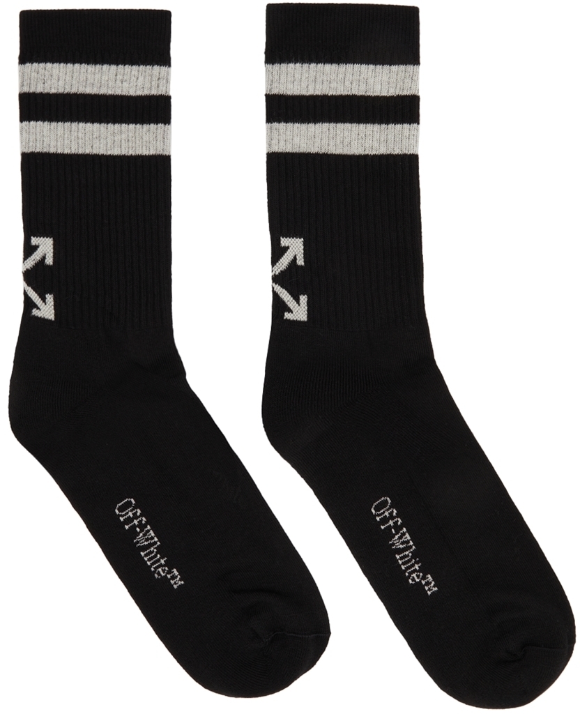 off white striped socks