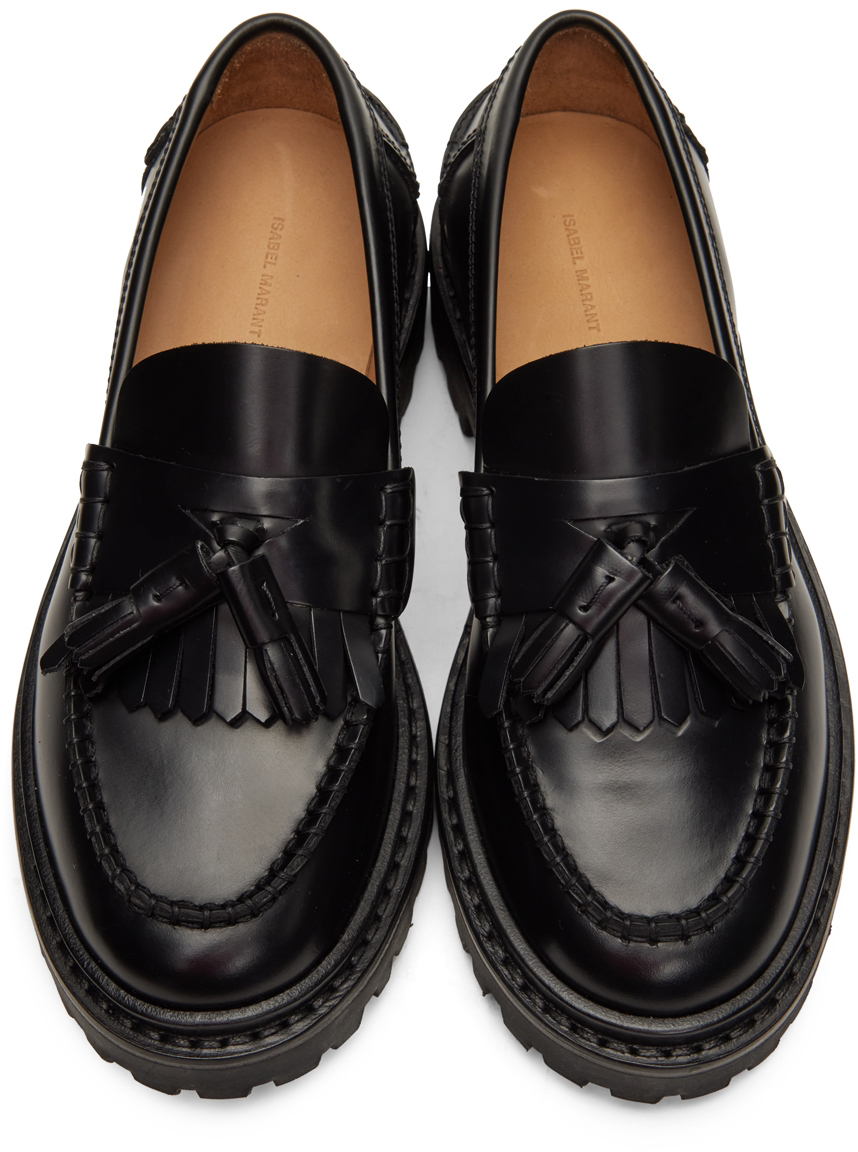 Isabel Marant Black Leather Frezza Loafers Isabel Marant