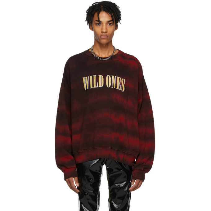 Amiri Red Tie-Dye Wild Ones Sweatshirt 