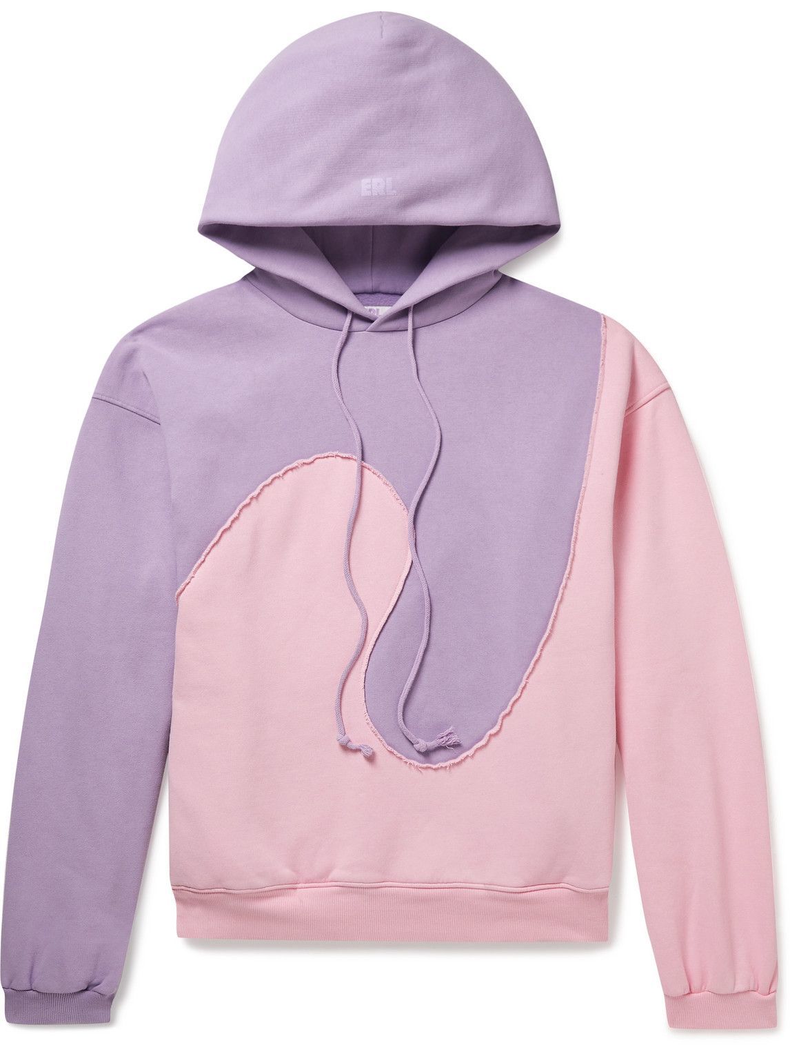 ERL - Oversized Panelled Cotton-Blend Jersey Hoodie - Purple ERL