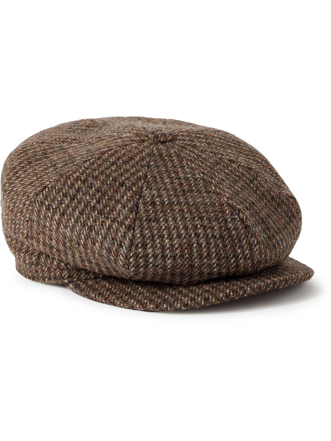 Kingsman Lock & Co Hatters Checked WoolTweed Flat Cap Brown Kingsman