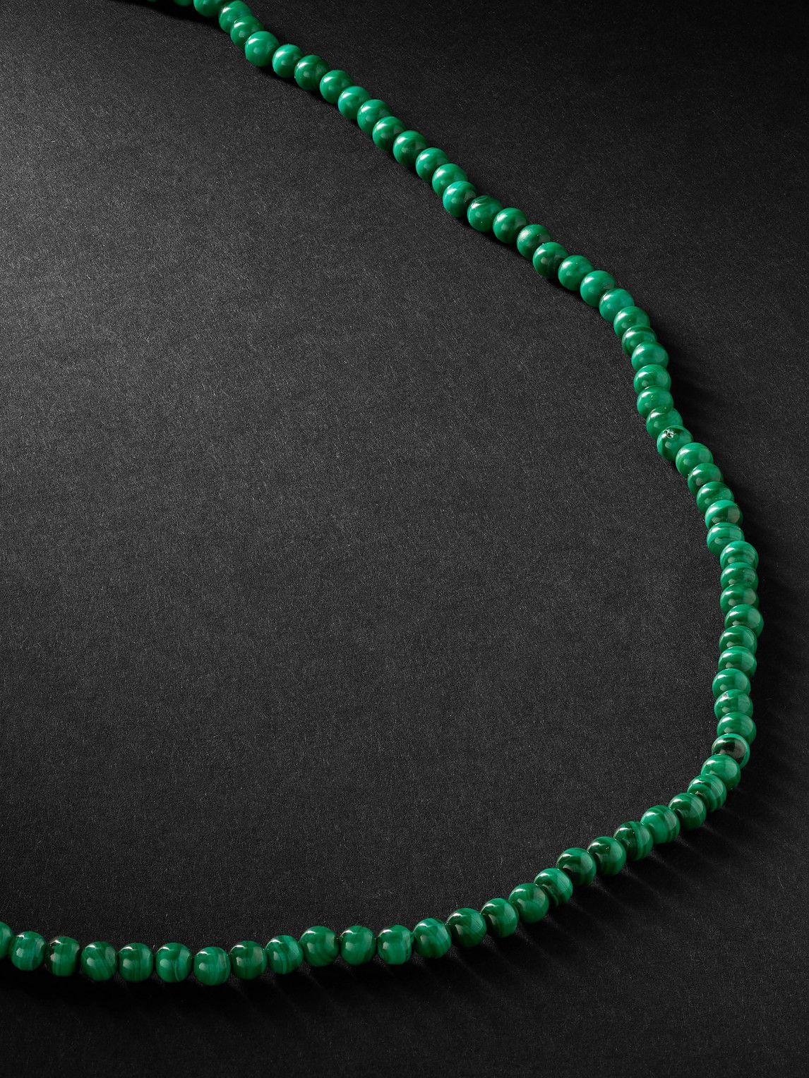 Mateo Gold Malachite Beaded Necklace