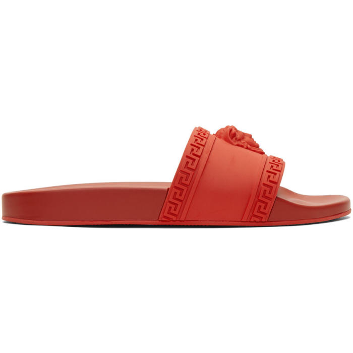versace red slides