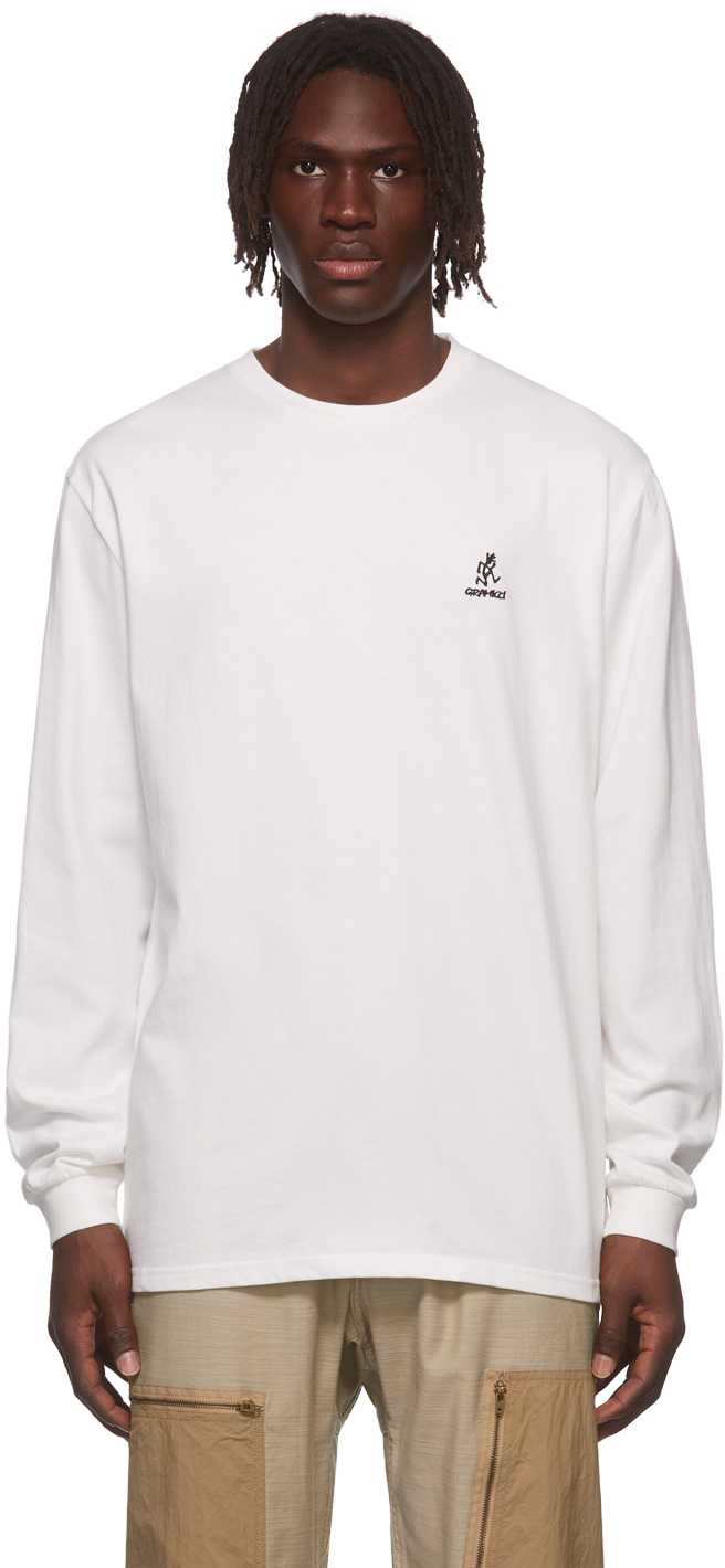 Gramicci White Big Running-Man T-Shirt 
