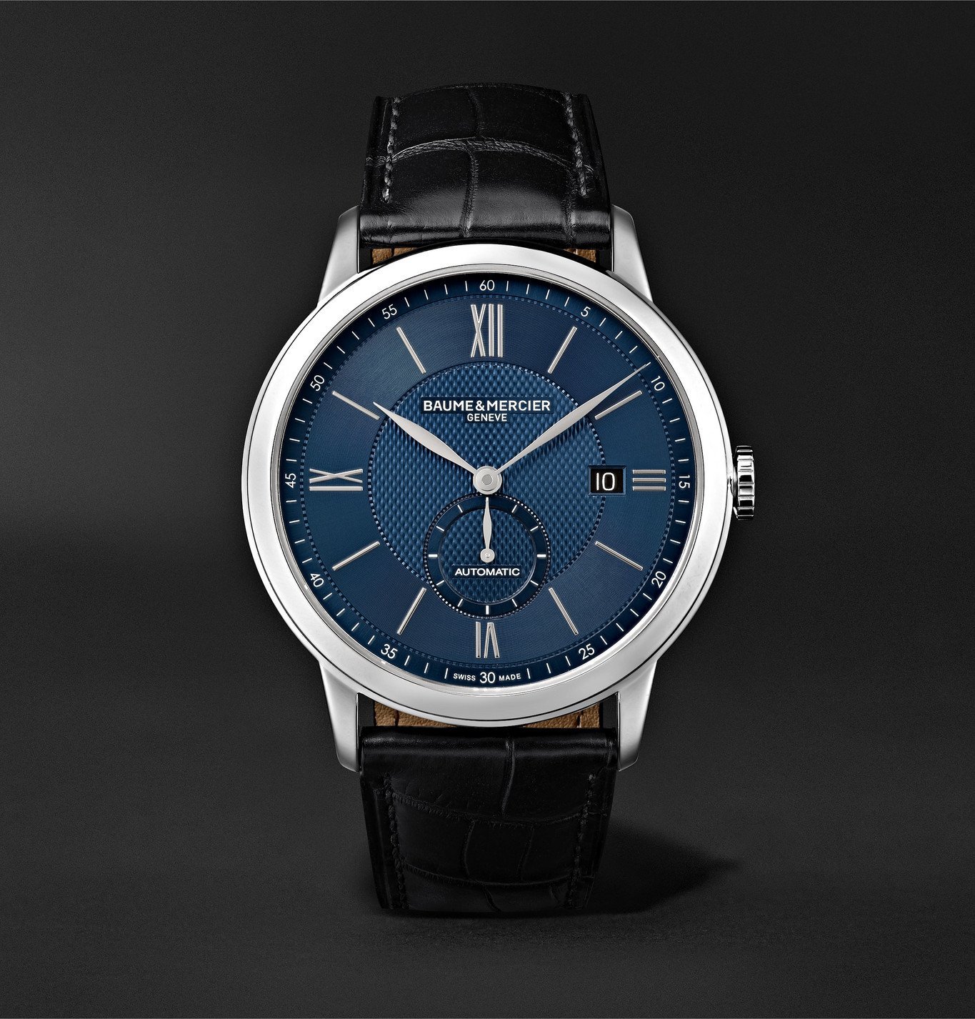 Baume & Mercier - Classima Automatic 42mm Stainless Steel and Alligator ...