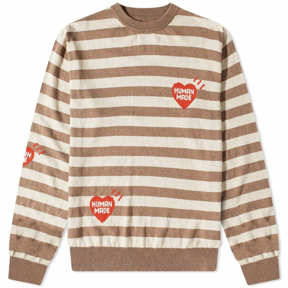 受注発注 Heart Sweater メーカー直営 human MADE made Striped