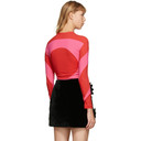 Paula Canovas Del Vas Red and Pink Lycra Long Sleeve T-Shirt