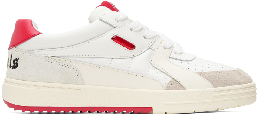 Photo: Palm Angels White & Red University Sneakers