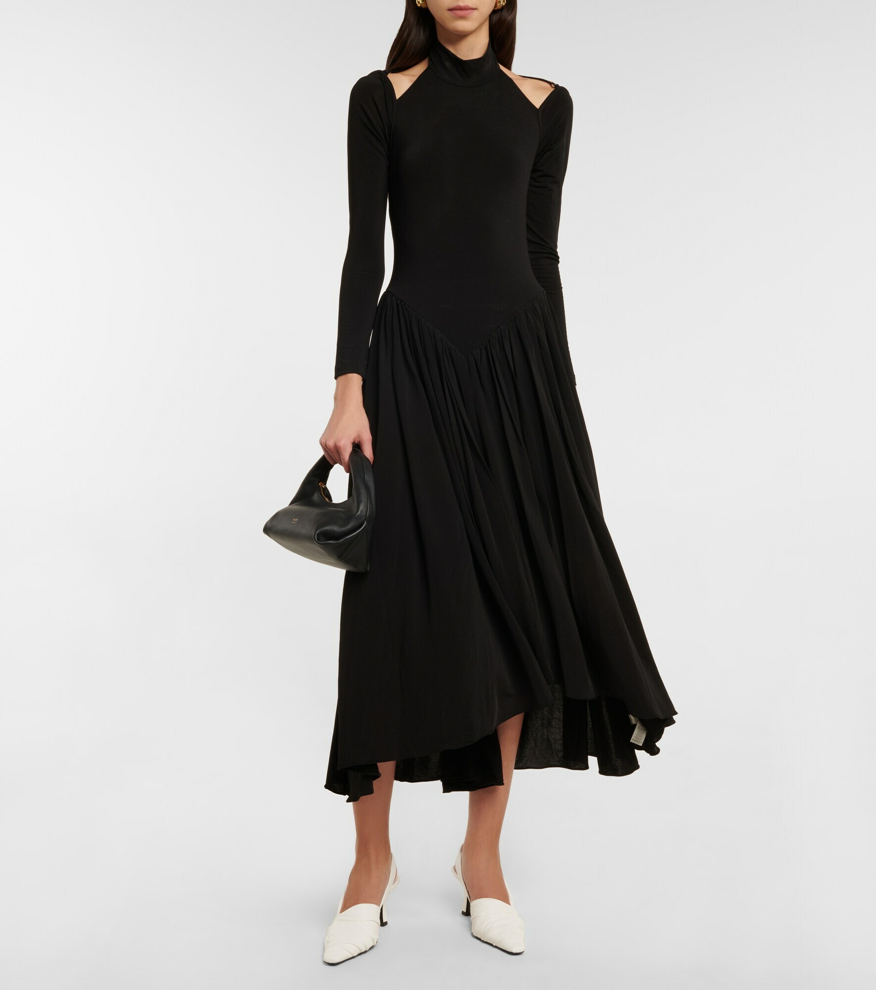 Khaite - Dasa open-back crêpe jersey midi dress Khaite