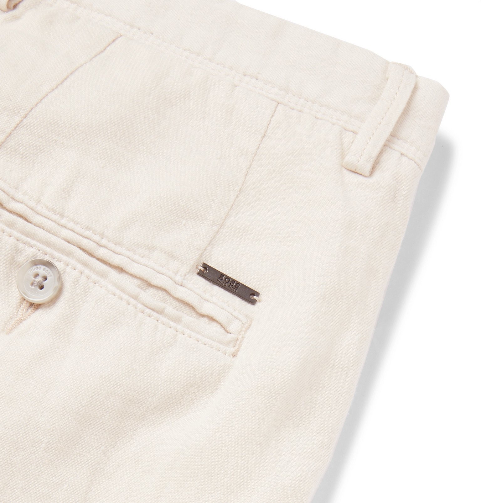 Hugo Boss - Linen Shorts - Neutrals Hugo Boss