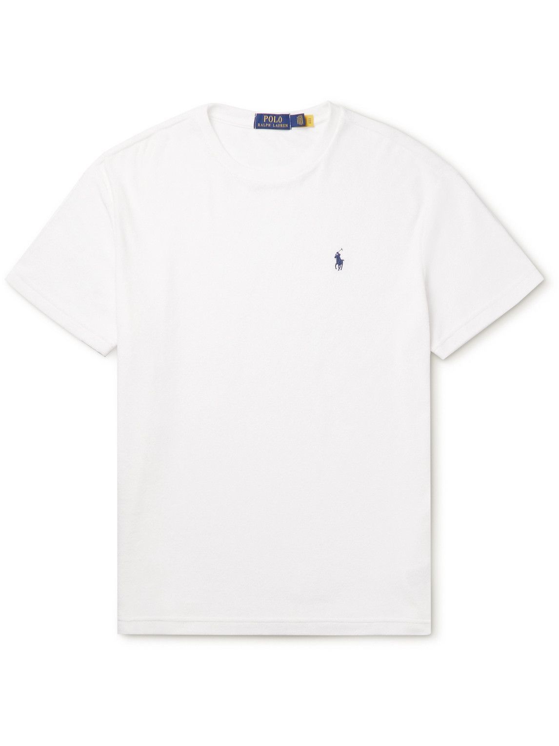Polo Ralph Lauren - Logo-Embroidered Cotton-Terry T-Shirt - White Polo ...
