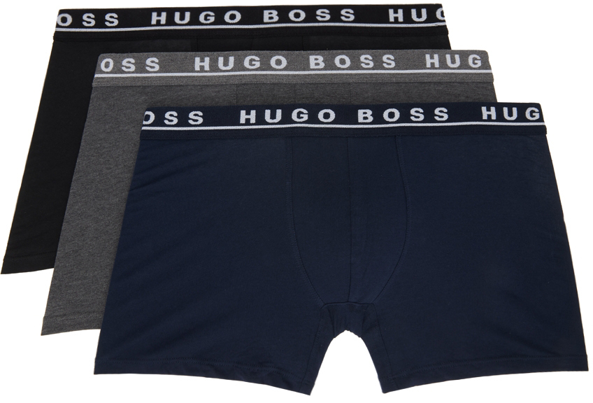 Boss Three-Pack Multicolor Logo Boxer Briefs BOSS