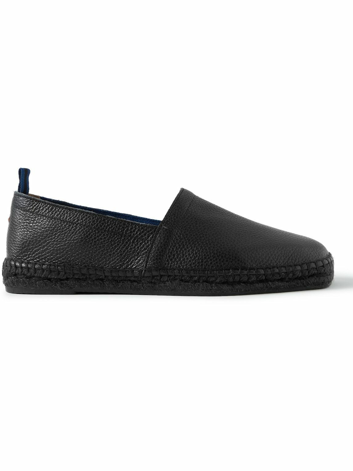 Castañer - Pablo Full-Grain Leather Espadrilles - Black Castaner