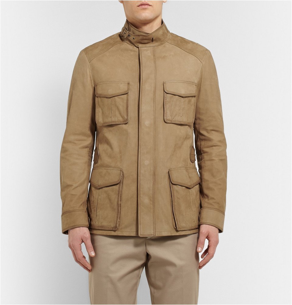 Berluti - Suede Field Jacket - Men - Brown Berluti